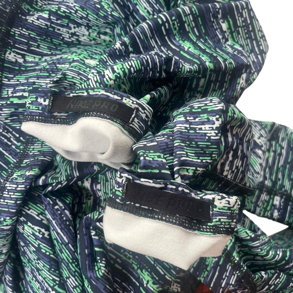 Nike Pro Dri-FIT Women M Green Blue Space Dye Half Zip Pullover 849315-387 Sport - Picture 12 of 16